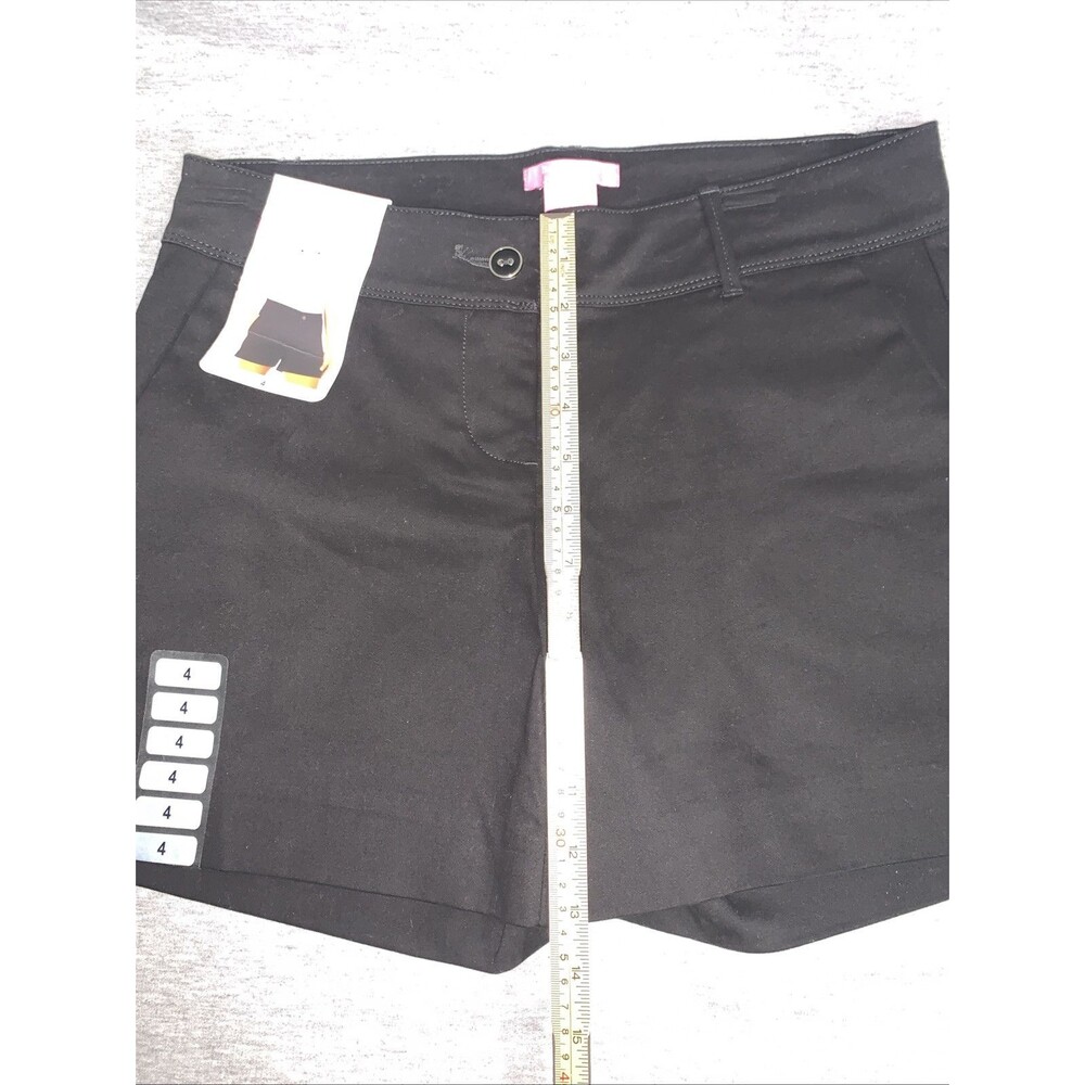 NWT ISAAC MIZRAHI New York Dress Shorts Black Tailored Flat Front Size 4 Womens - Picture 15 of 16